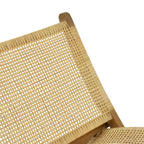 Πολυθρόνα Jerenze φυσικό teak ξύλο-φυσικό rattan 65x78x68εκ