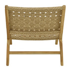 Πολυθρόνα Foldere φυσικό teak ξύλο-pe σχοινί 65x78x68εκ