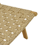 Πολυθρόνα Foldere φυσικό teak ξύλο-pe σχοινί 65x78x68εκ