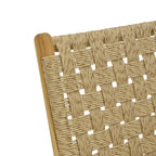 Πολυθρόνα Foldere φυσικό teak ξύλο-pe σχοινί 65x78x68εκ