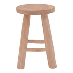 Σκαμπό Verenity teak ξύλο σε φυσική απόχρωση Φ30x45εκ