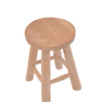 Σκαμπό Verenity teak ξύλο σε φυσική απόχρωση Φ30x45εκ