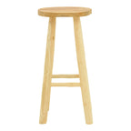 Σκαμπό μπαρ Nusiwo teak ξύλο σε φυσική απόχρωση Φ35x70εκ
