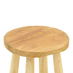 Σκαμπό μπαρ Nusiwo teak ξύλο σε φυσική απόχρωση Φ35x70εκ