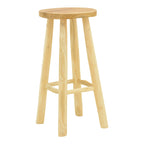 Σκαμπό μπαρ Nusiwo teak ξύλο σε φυσική απόχρωση Φ35x70εκ