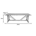 Τραπέζι Smarious teak ξύλο σε φυσική απόχρωση 250x100x78εκ