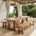 Τραπέζι Smarious teak ξύλο σε φυσική απόχρωση 250x100x78εκ