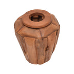 Διακοσμητικό βάζο Archean teak ξύλο σε φυσική απόχρωση Φ30x30εκ