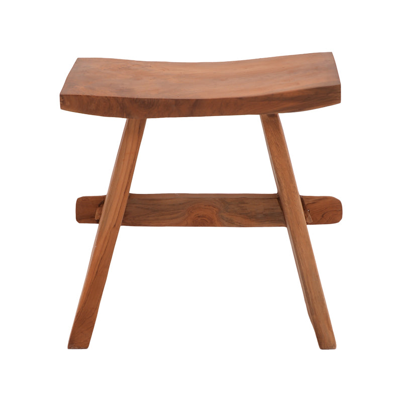 Σκαμπό Shogun teak ξύλο σε φυσική απόχρωση 46x28x46εκ