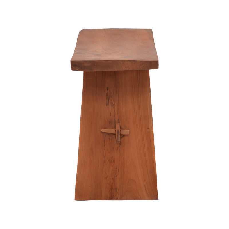 Σκαμπό Shogun teak ξύλο σε φυσική απόχρωση 46x28x46εκ