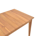 Τραπέζι Ory teak ξύλο σε φυσική απόχρωση 160x80x75εκ