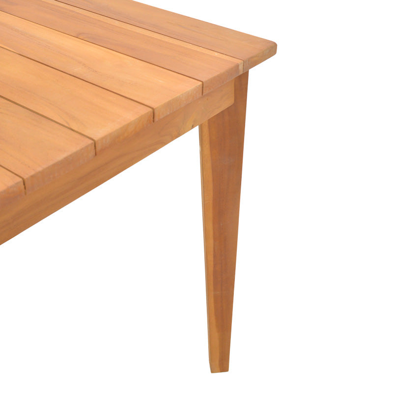 Τραπέζι Ory teak ξύλο σε φυσική απόχρωση 160x80x75εκ