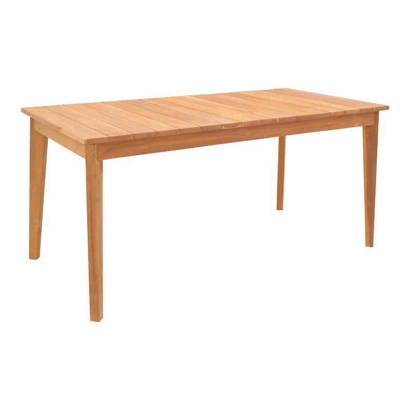 Τραπέζι Ory teak ξύλο σε φυσική απόχρωση 160x80x75εκ