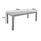 Τραπέζι Vocaly teak ξύλο σε φυσική απόχρωση 200x100x75εκ