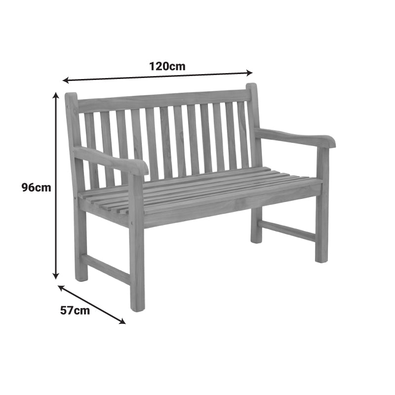 Καναπές Nat teak ξύλο σε φυσική απόχρωση 120x57x96εκ