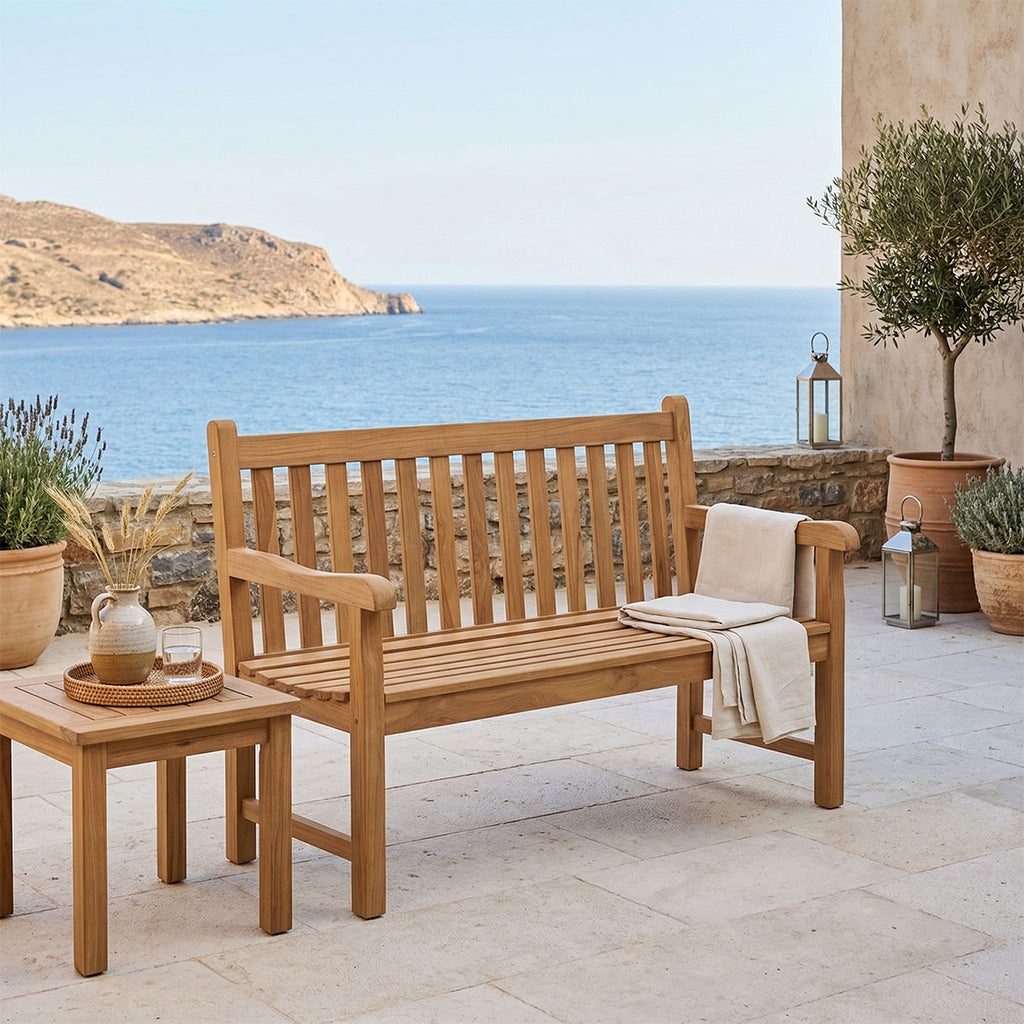 Καναπές Nat teak ξύλο σε φυσική απόχρωση 120x57x96εκ