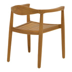 Πολυθρόνα Ganny teak ξύλο σε φυσική απόχρωση 59x56x71εκ