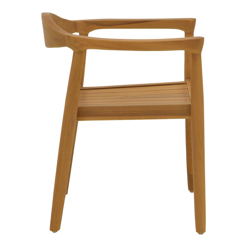 Πολυθρόνα Ganny teak ξύλο σε φυσική απόχρωση 59x56x71εκ