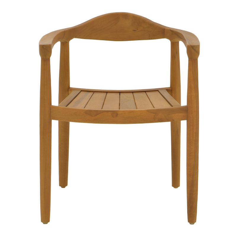 Πολυθρόνα Ganny teak ξύλο σε φυσική απόχρωση 59x56x71εκ