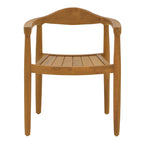 Πολυθρόνα Ganny teak ξύλο σε φυσική απόχρωση 59x56x71εκ