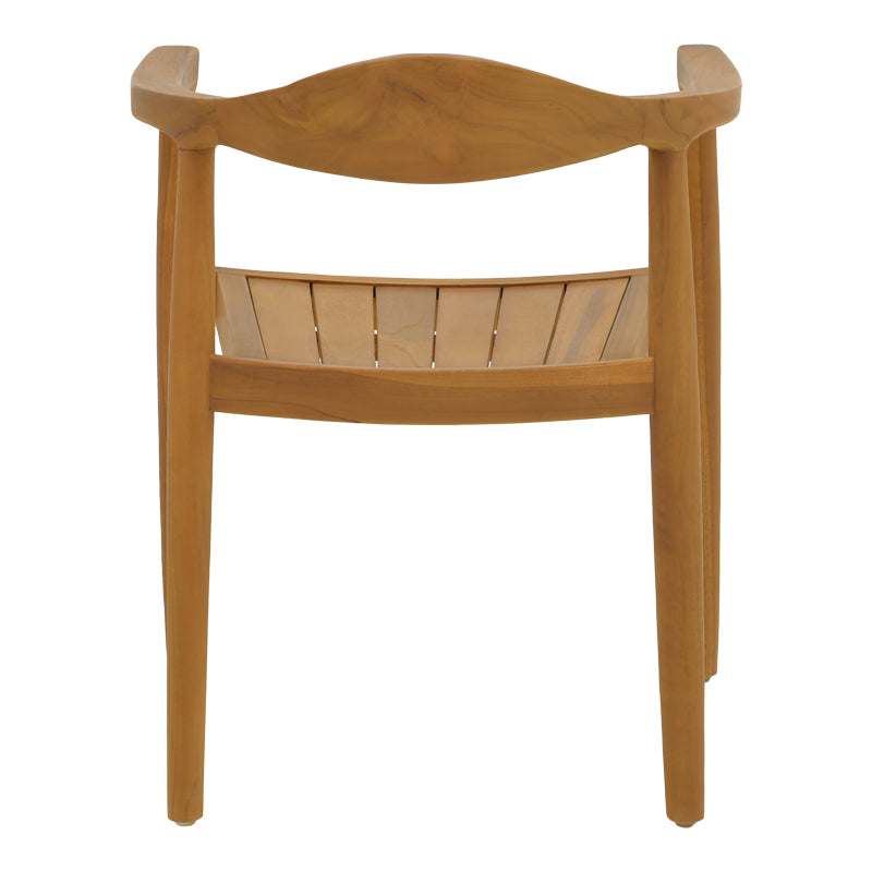 Πολυθρόνα Ganny teak ξύλο σε φυσική απόχρωση 59x56x71εκ
