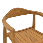 Πολυθρόνα Ganny teak ξύλο σε φυσική απόχρωση 59x56x71εκ