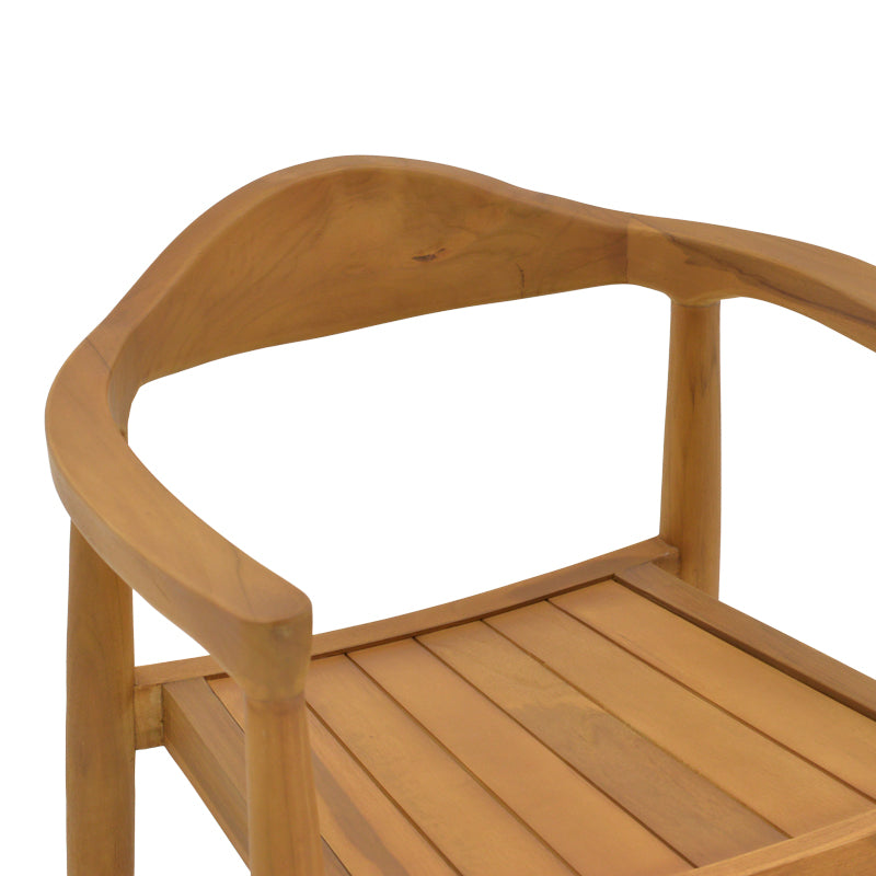 Πολυθρόνα Ganny teak ξύλο σε φυσική απόχρωση 59x56x71εκ