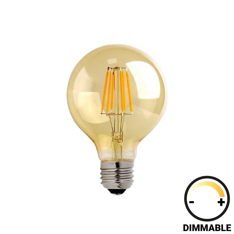 Λαμπτήρας LED G95 Bulb dimmable 4W E27 2700K 200-220V amber