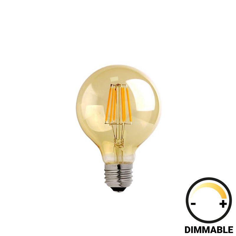 Λαμπτήρας LED G80 Bulb dimmable 8W E27 2700K amber