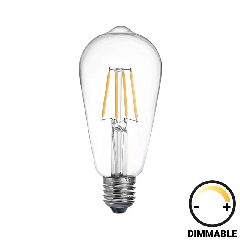 Λαμπτήρας LED ST64 Bulb dimmable 4W E27 2700K clear