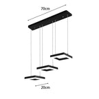 Φωτιστικό οροφής τρίφωτο Benor led μέταλλο μαύρο 70x20x15εκ