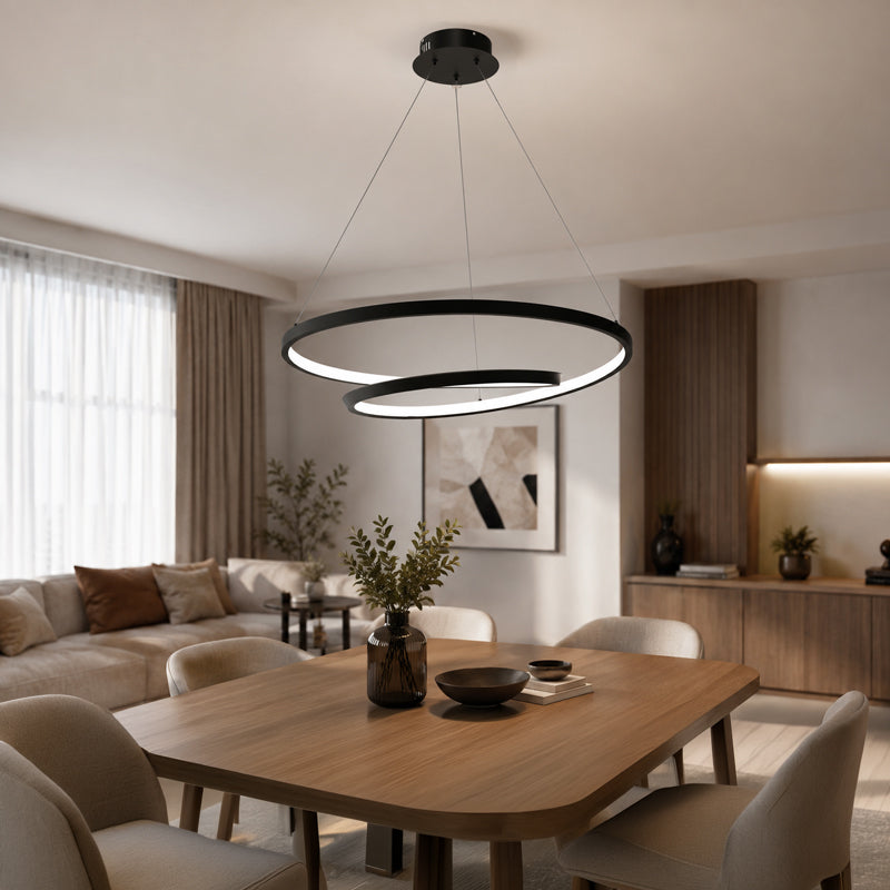 Φωτιστικό οροφής Rexon led μέταλλο μαύρο Φ49x12εκ