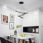 Φωτιστικό οροφής Rings led μέταλλο μαύρο Φ60x100εκ