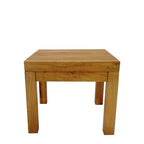 Τραπεζάκι ξαπλώστρας Poly teak ξύλο σε φυσική απόχρωση 35x35x30εκ