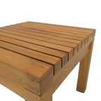 Τραπεζάκι ξαπλώστρας Poly teak ξύλο σε φυσική απόχρωση 35x35x30εκ
