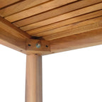 Τραπεζάκι ξαπλώστρας Poly teak ξύλο σε φυσική απόχρωση 35x35x30εκ