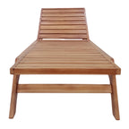 Ξαπλώστρα Melop teak ξύλο σε φυσική απόχρωση 200x70x35εκ