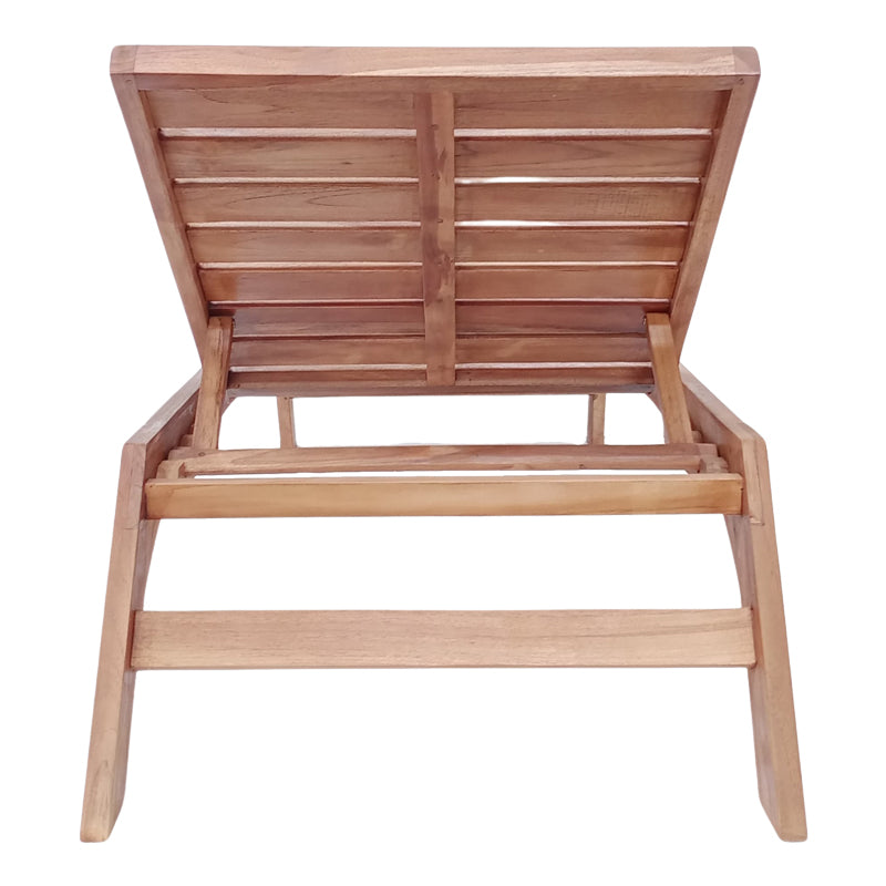 Ξαπλώστρα Melop teak ξύλο σε φυσική απόχρωση 200x70x35εκ