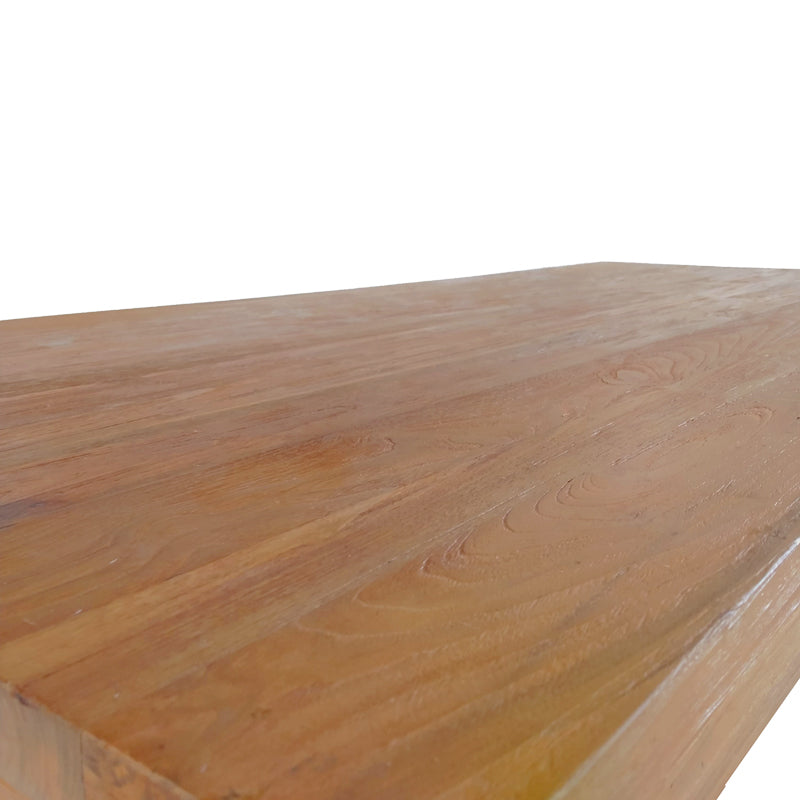 Τραπέζι Wooly teak ξύλο σε φυσική απόχρωση 220x90x75εκ