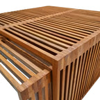 Τραπέζι Tinnie I σετ 2τεμ teak ξύλο σε φυσική απόχρωση