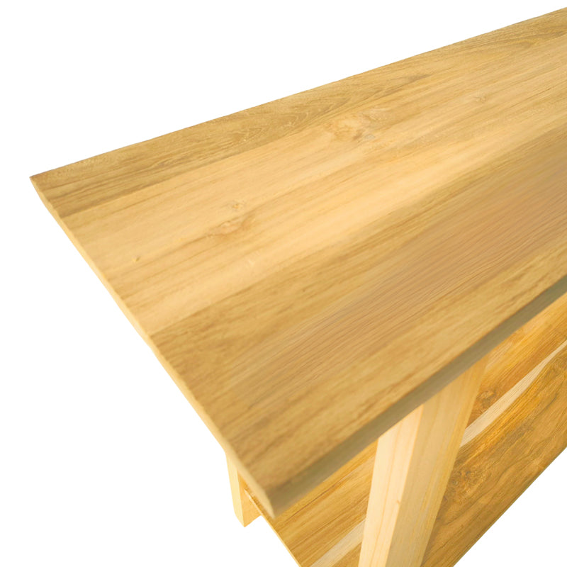 Κονσόλα Decoza teak ξύλο σε φυσική απόχρωση 140x40x80εκ