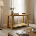 Κονσόλα Decoza teak ξύλο σε φυσική απόχρωση 140x40x80εκ