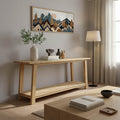 Κονσόλα Decoza teak ξύλο σε φυσική απόχρωση 200x40x80εκ