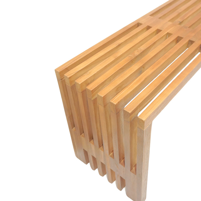 Παγκάκι Zen teak ξύλο σε φυσική απόχρωση 140x35x48εκ