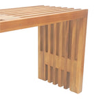 Παγκάκι Zen teak ξύλο σε φυσική απόχρωση 140x35x48εκ