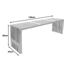 Παγκάκι Zen teak ξύλο σε φυσική απόχρωση 140x35x48εκ