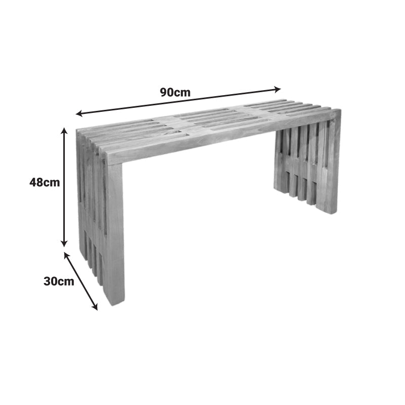 Παγκάκι Zen teak ξύλο σε φυσική απόχρωση 90x30x48εκ