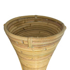 Βάζο Virnia Inart pe rattan σε φυσική απόχρωση Φ40x100εκ