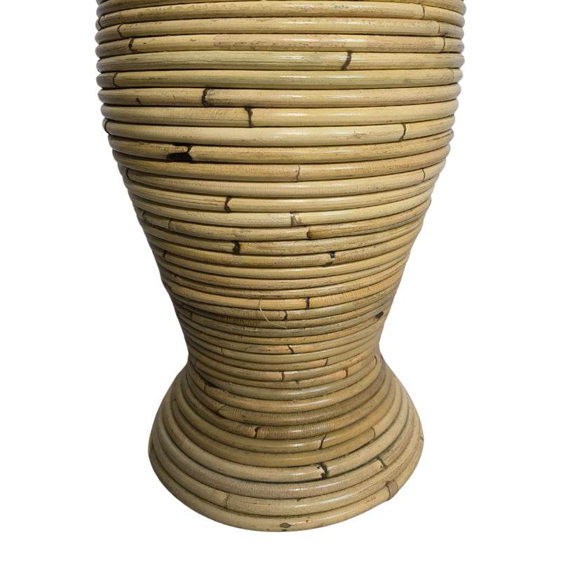 Βάζο Virnia Inart pe rattan σε φυσική απόχρωση Φ40x70εκ