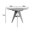 Τραπέζι Cadrada teak ξύλο σε φυσική απόχρωση 70x70x76εκ